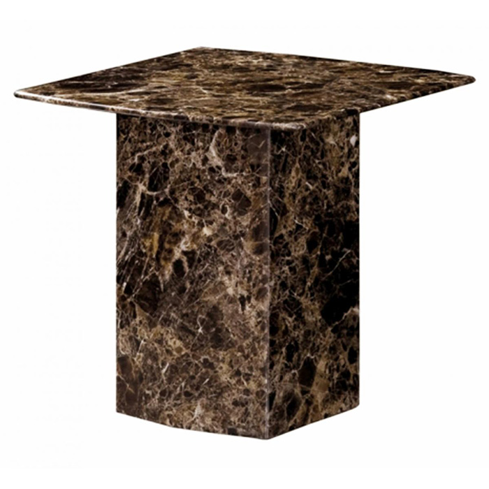 Kiev Marble Lamp Table Natural Stone with Lacquer Finish